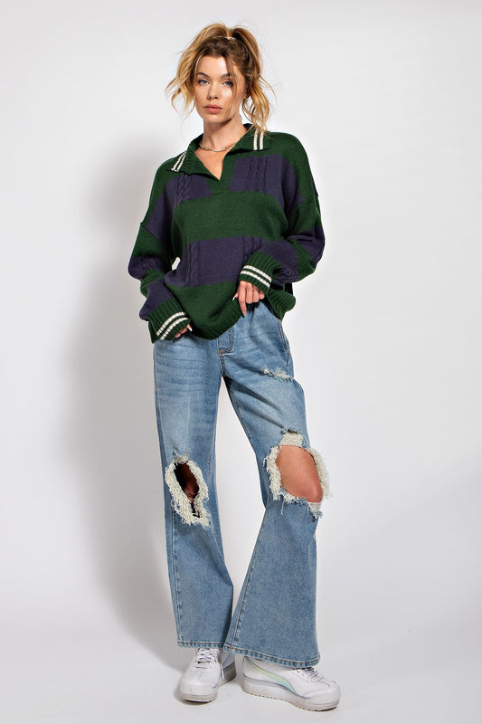 Collegiate Striped Sweater