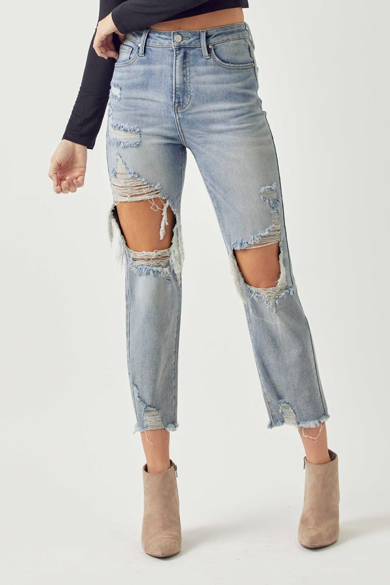 Gemma High Rise Straight Jeans