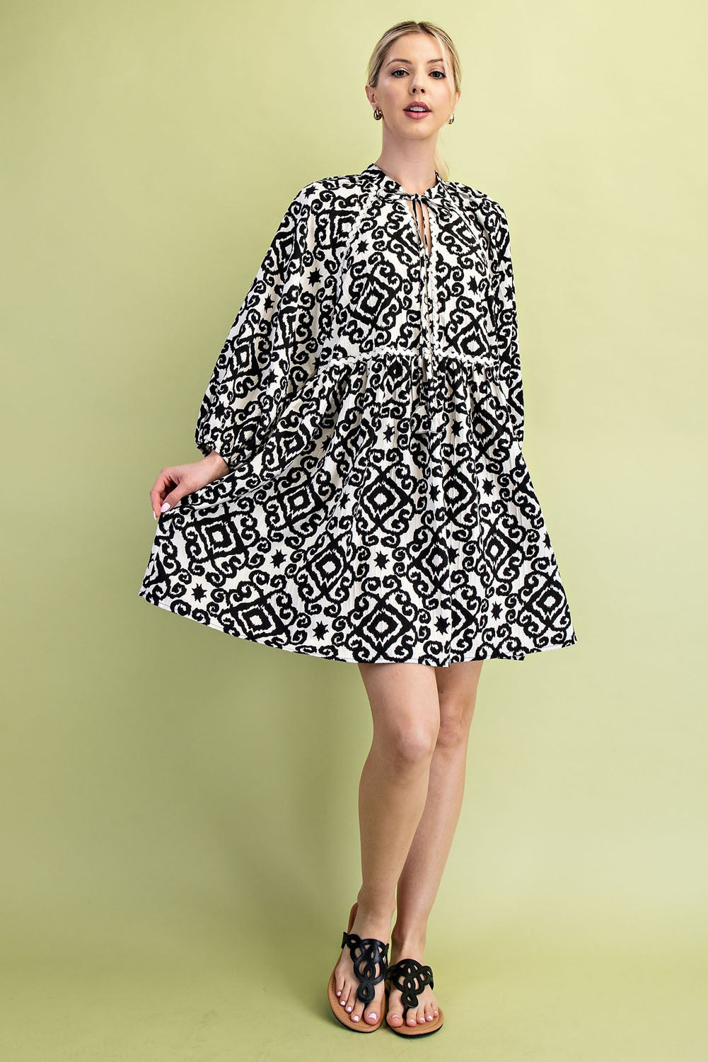 Bold Black Babydoll Dress