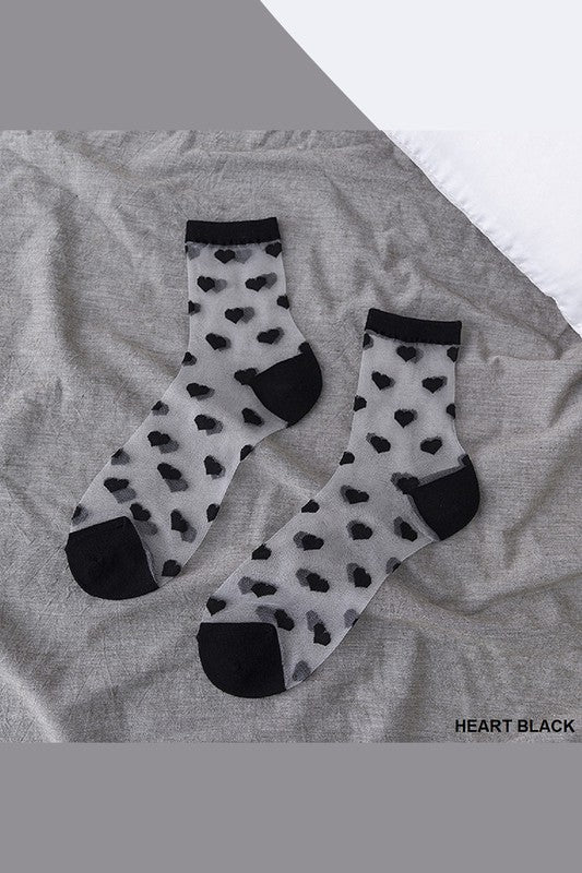 Sheer Patterned Socks