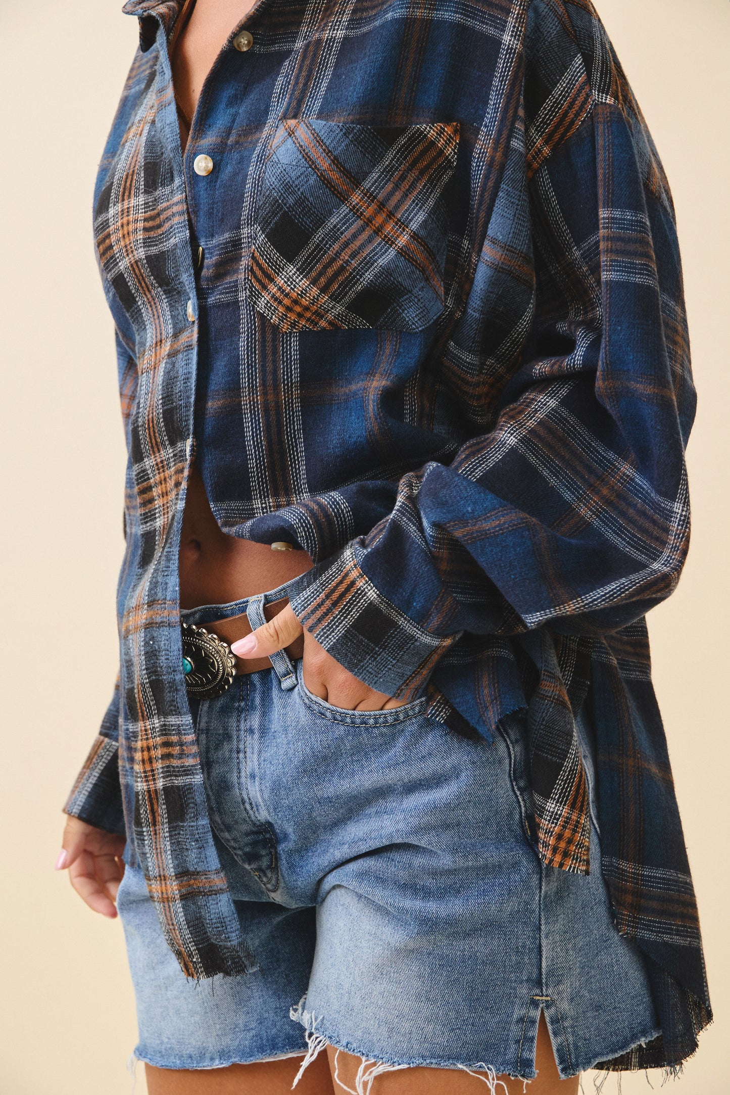 Blue Patchwork Plaid
