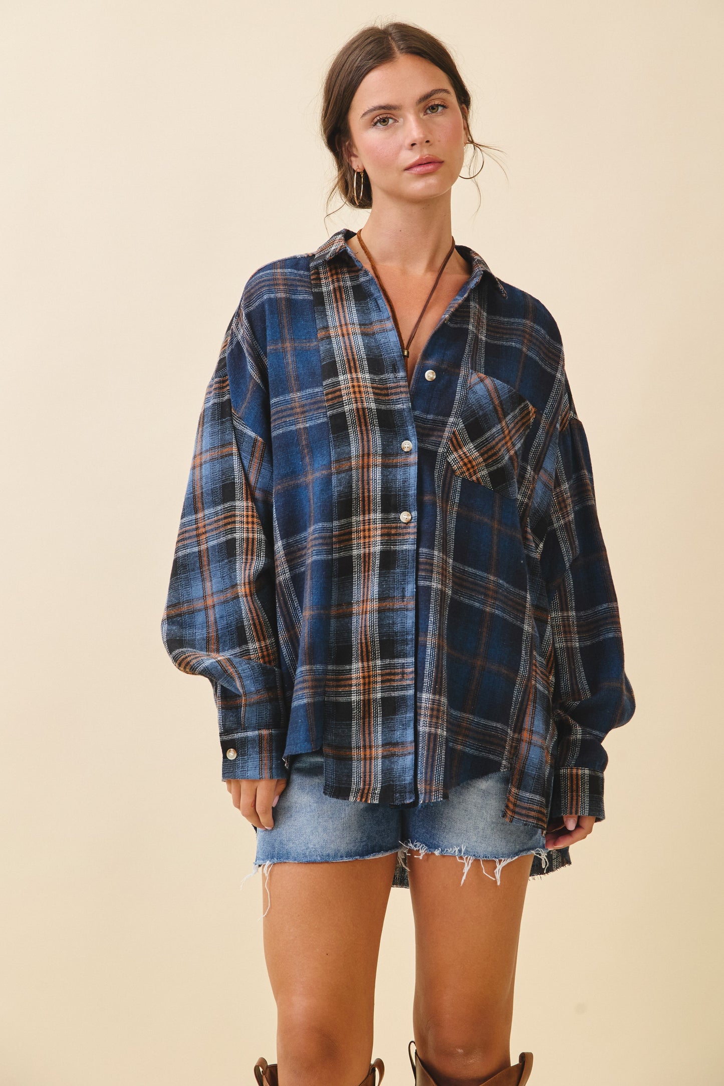 Blue Patchwork Plaid