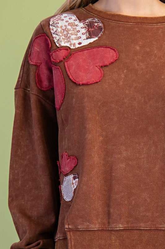 Acid Wash Daisy Sweatshirt