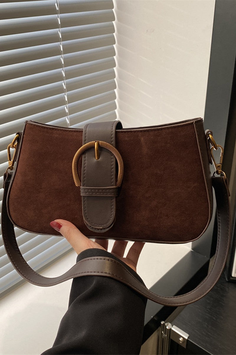 Suede Retro Bucket Bag