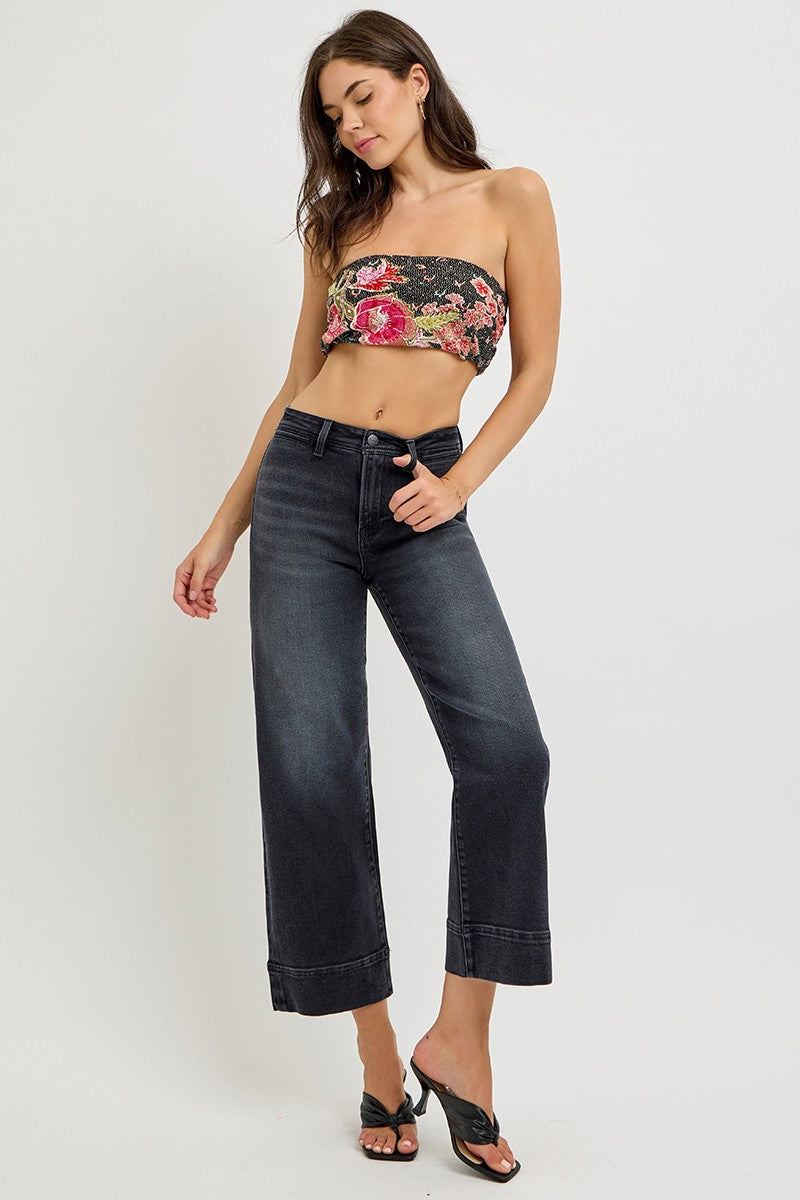 Tori Cropped Wide Leg Jeans