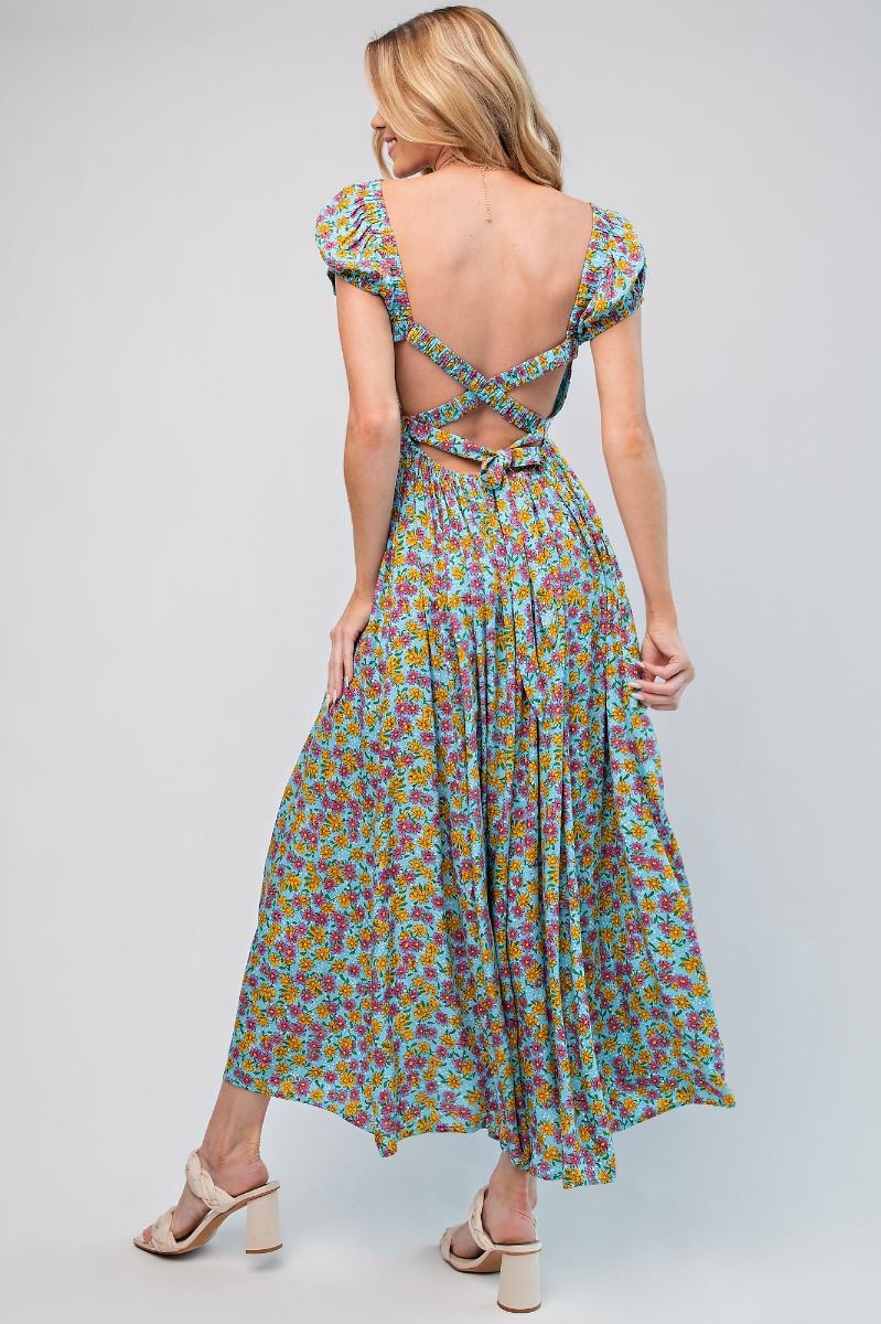 Retro Daisy Maxi Dress