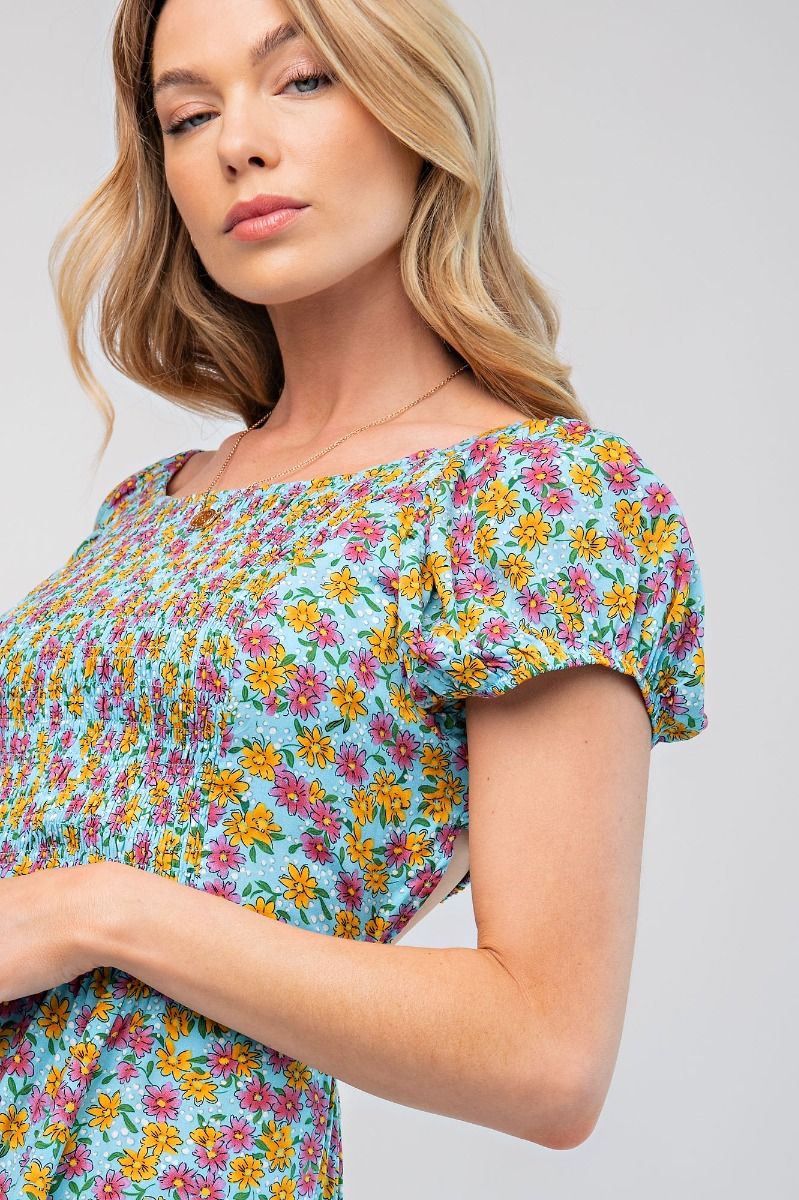 Retro Daisy Maxi Dress