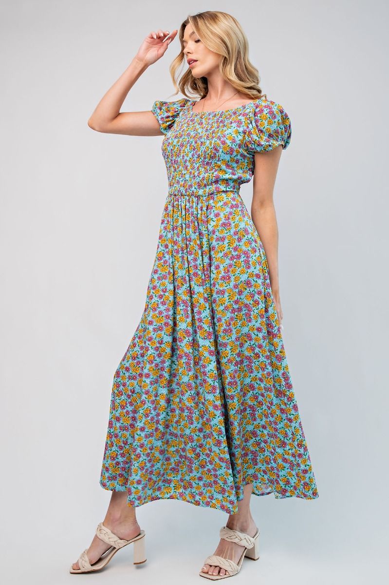 Retro Daisy Maxi Dress