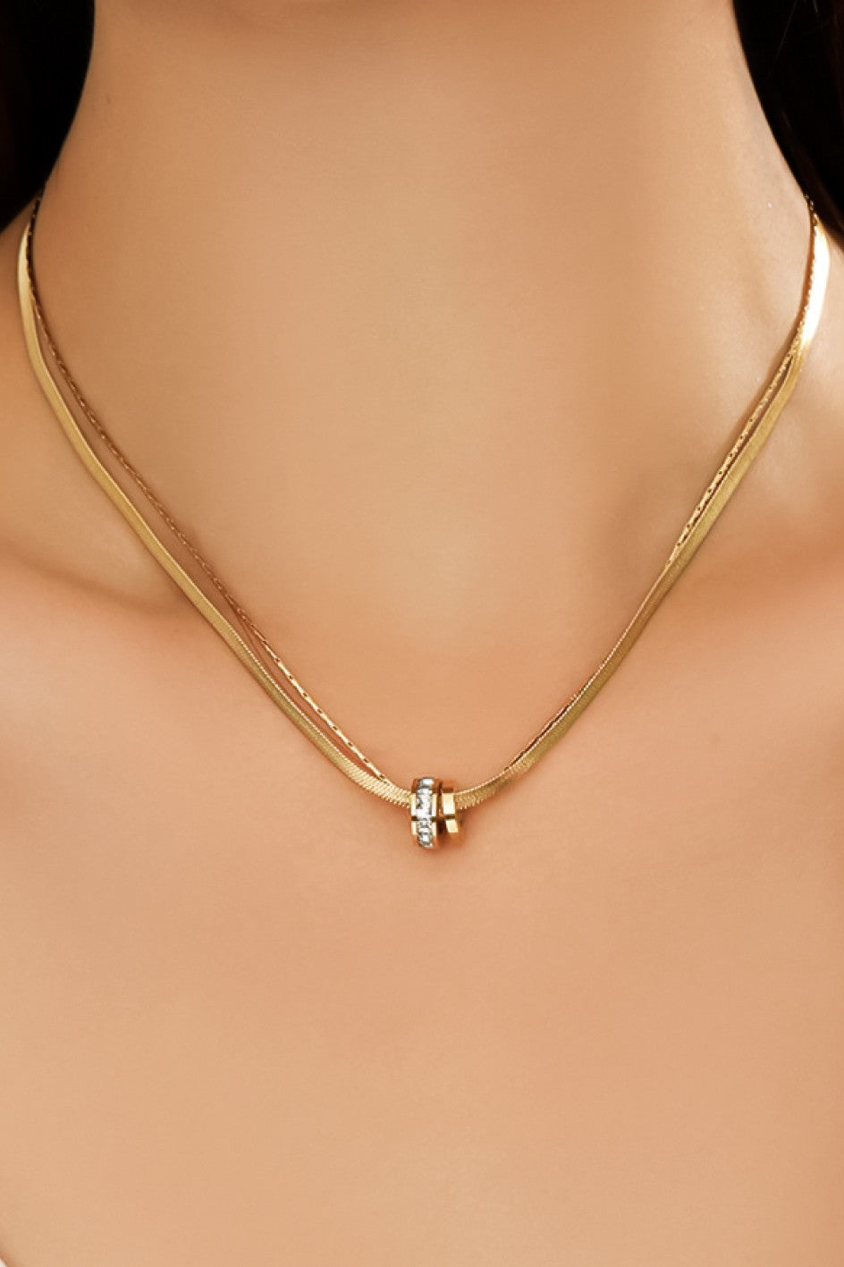 Double Strand CZ necklace