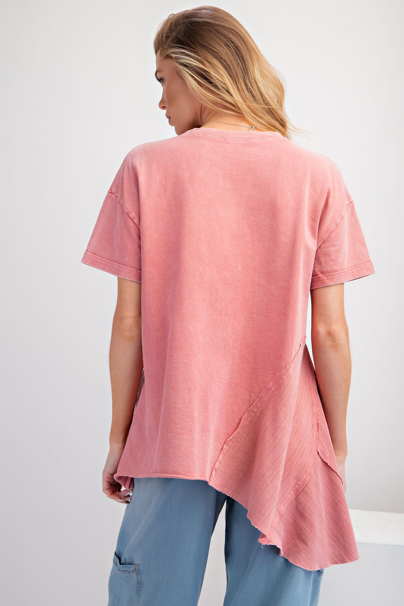 Lace inset Peplum Top