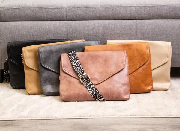 Vegan Leather Envelope Bag
