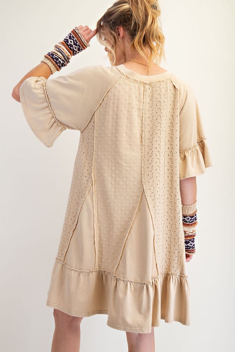 Khaki Eyelet Dress