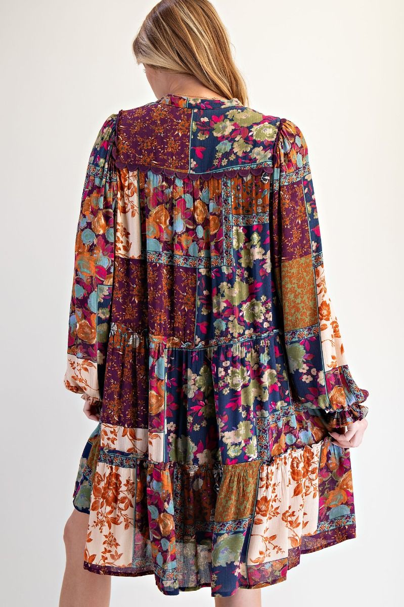 Fall Patchwork Dress