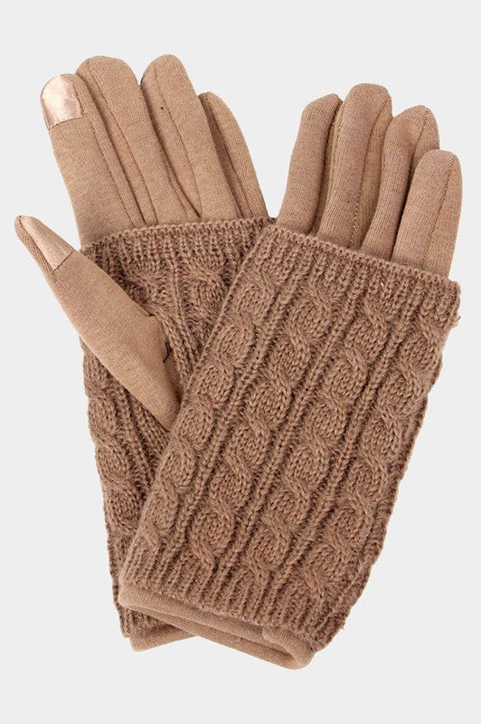 Cable Knit 3 in 1 Gloves