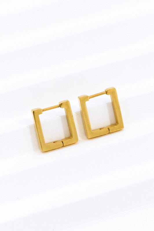 Small Square Hoop Gold