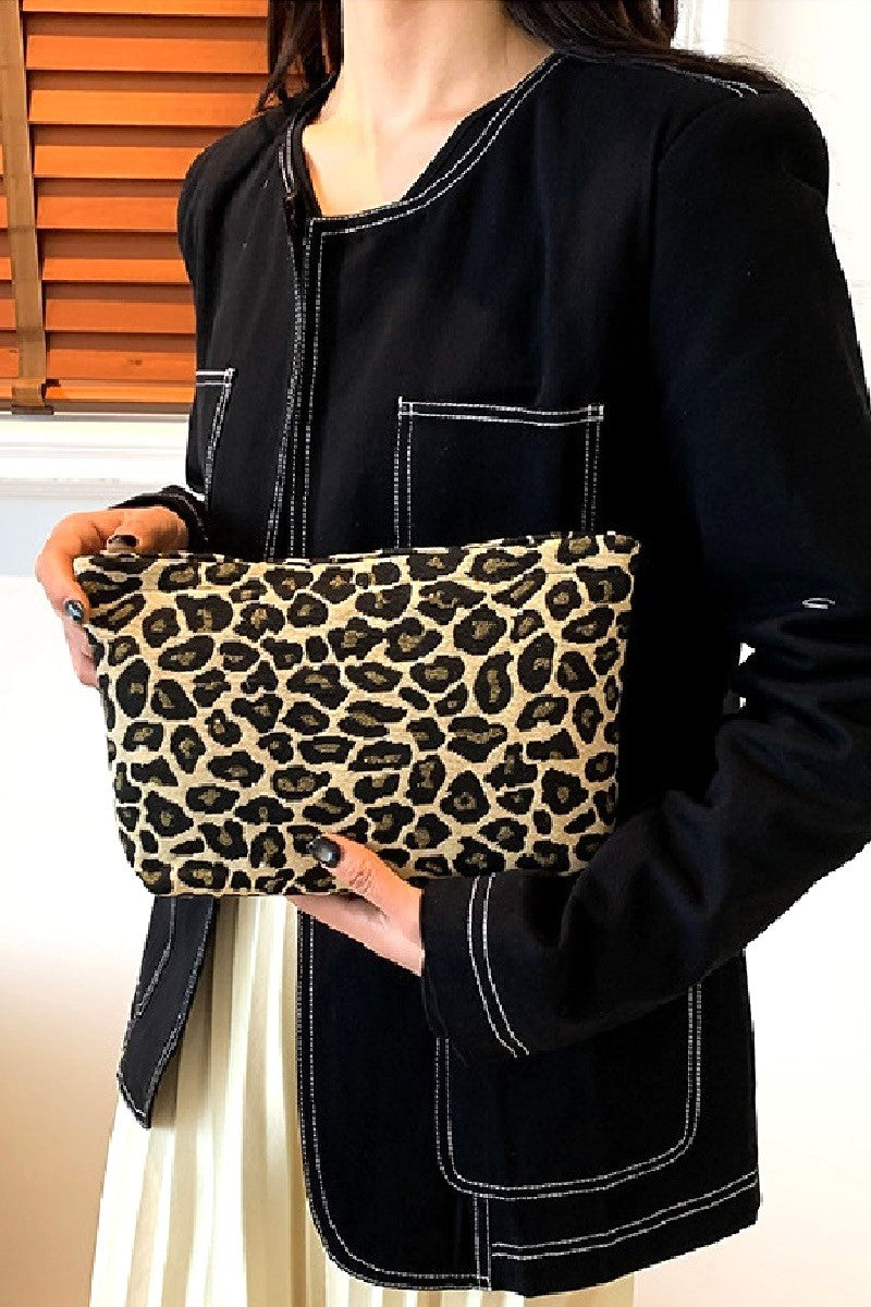 Leopard Cosmetic Bag/Clutch