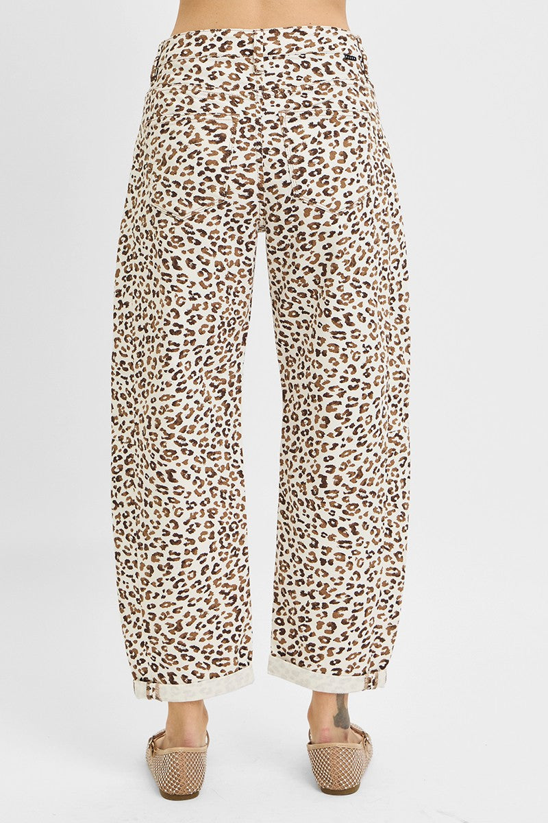 Winona Leopard Barrel Jeans