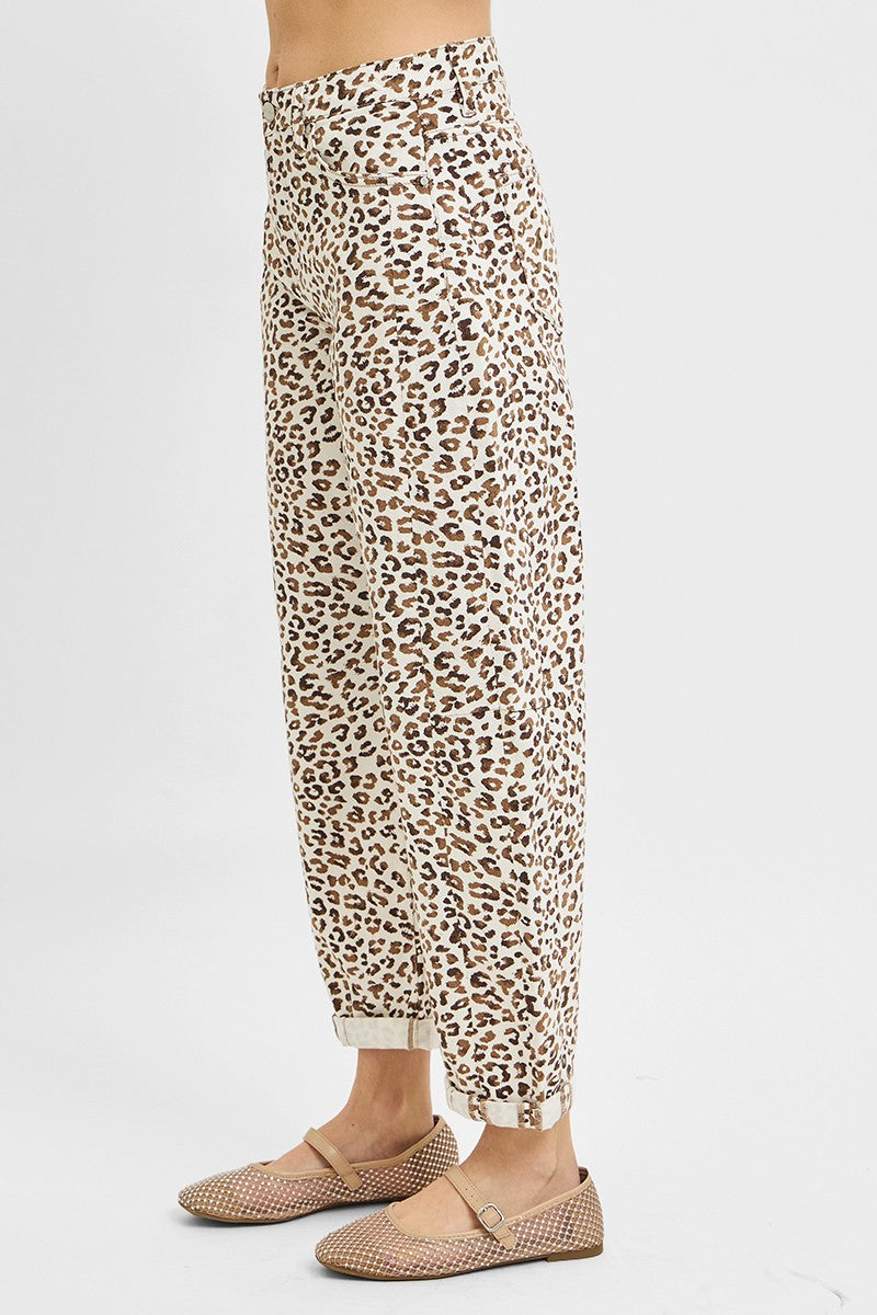 Winona Leopard Barrel Jeans