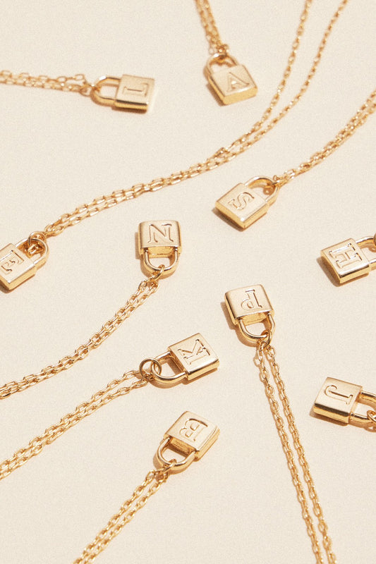 Initial Lock Necklace