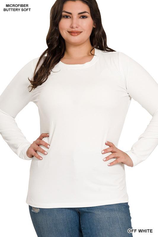 Microfiber Long Sleeve Top Plus