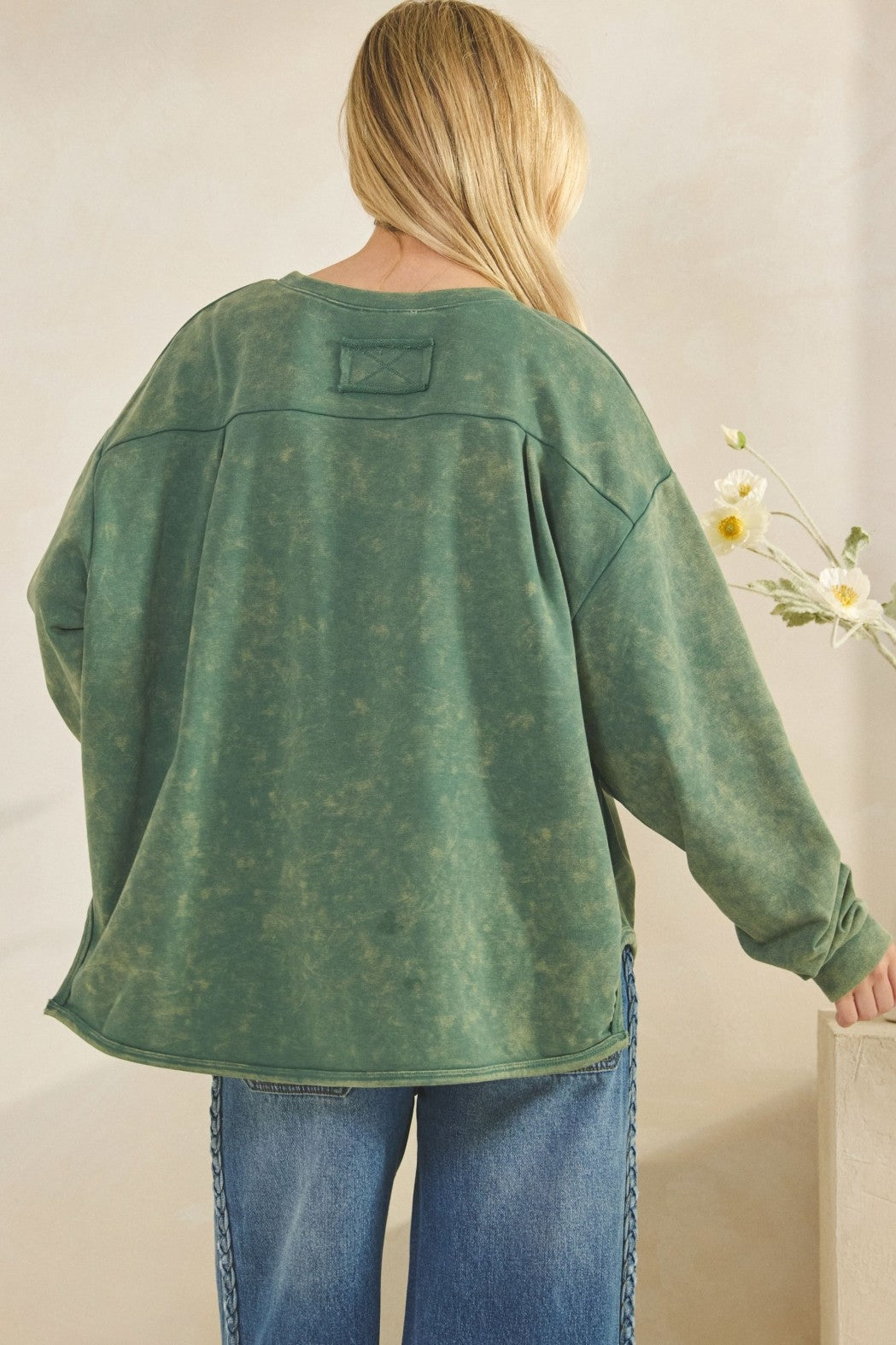 Olive Bow Sweatshirt