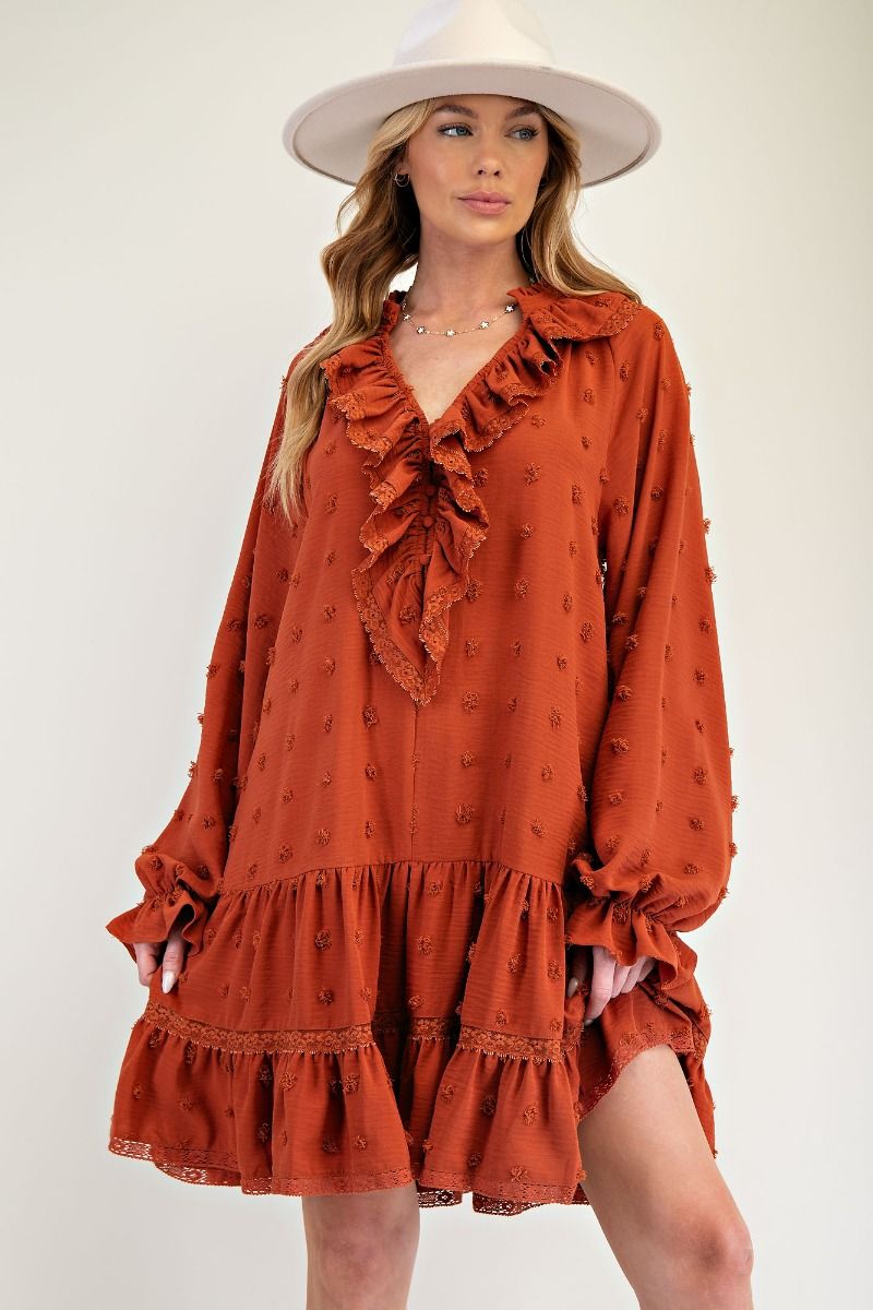 Swiss Dot Ruffle Dress