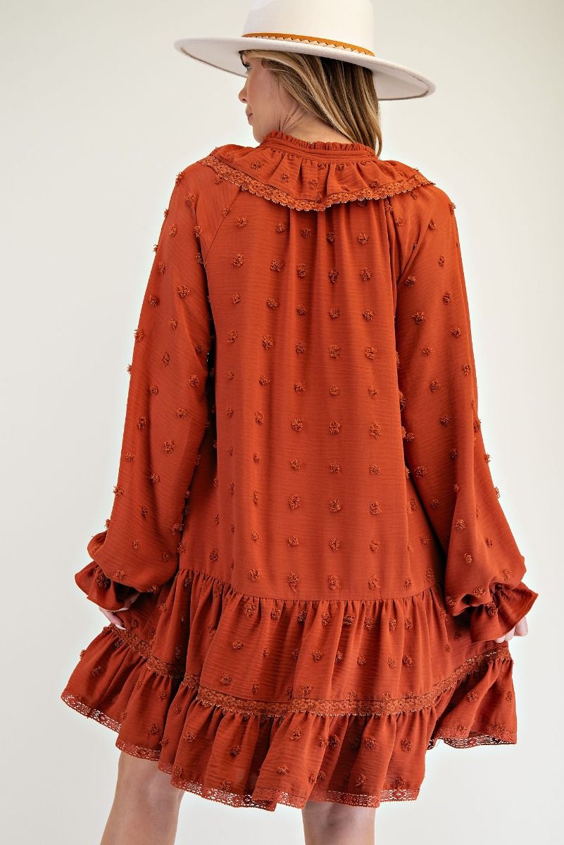 Swiss Dot Ruffle Dress