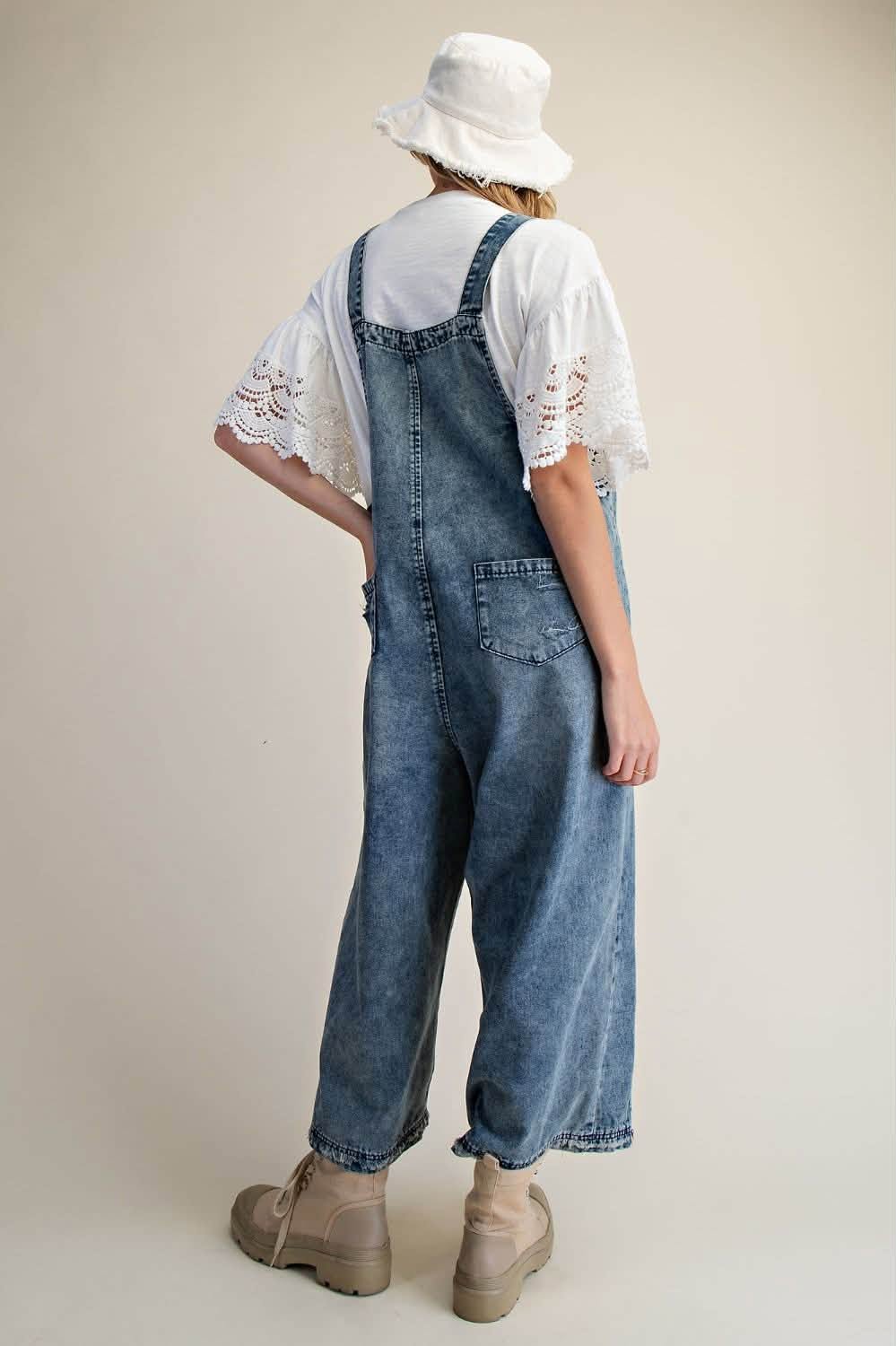 Oversized Cropped Overalls