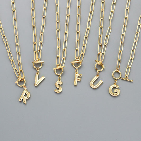 Paperclip Initial Necklaces