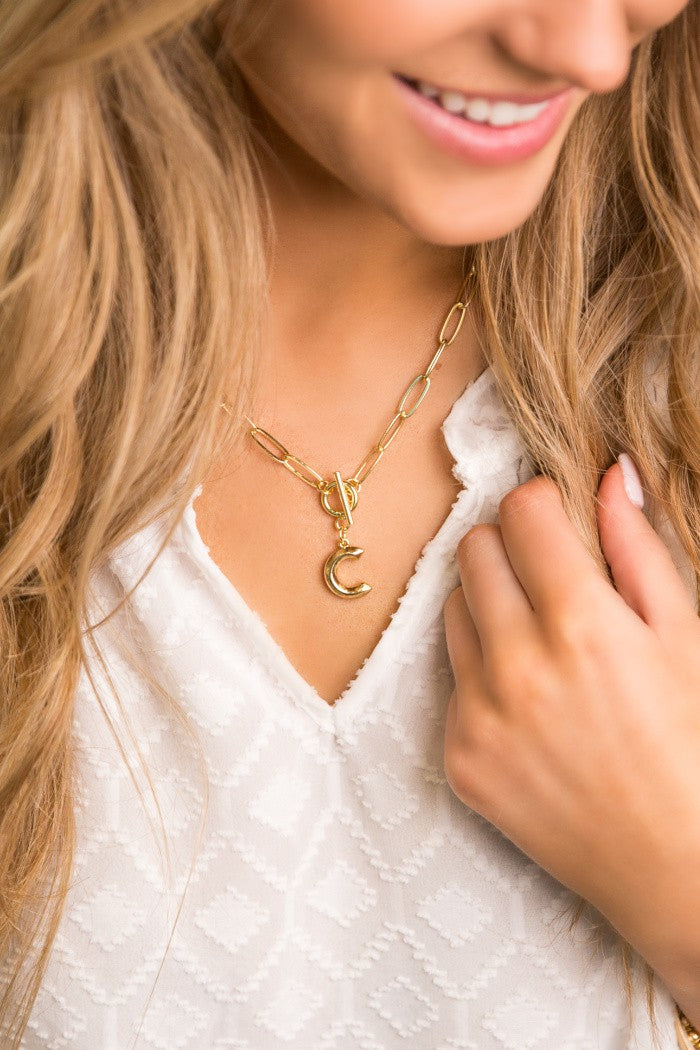 Paperclip Initial Necklaces