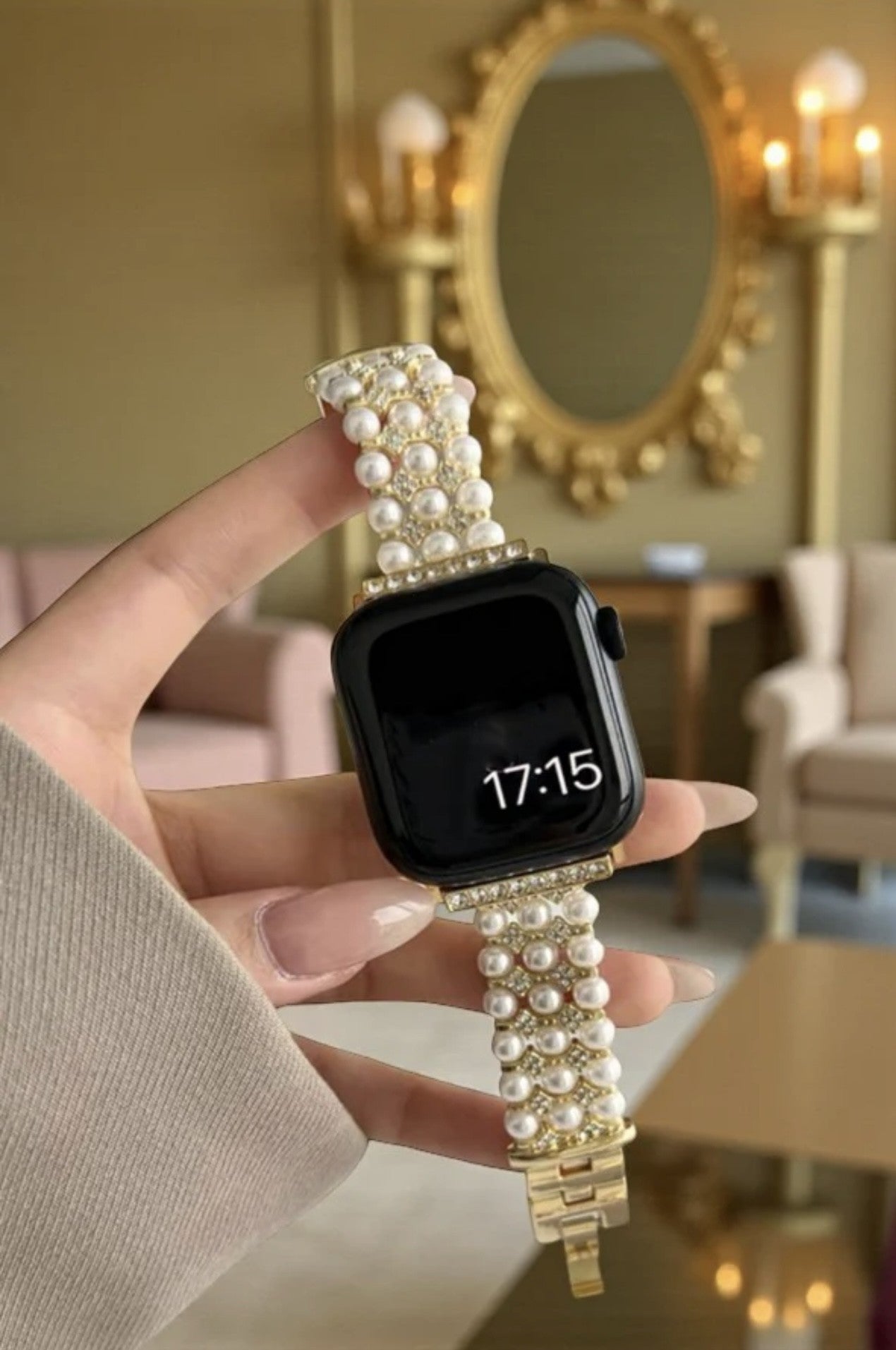 Pearl and Rhinestone Apple Band