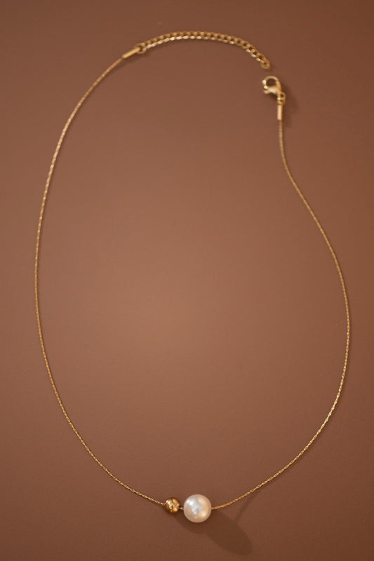 Pearl & Gold Bead Necklace