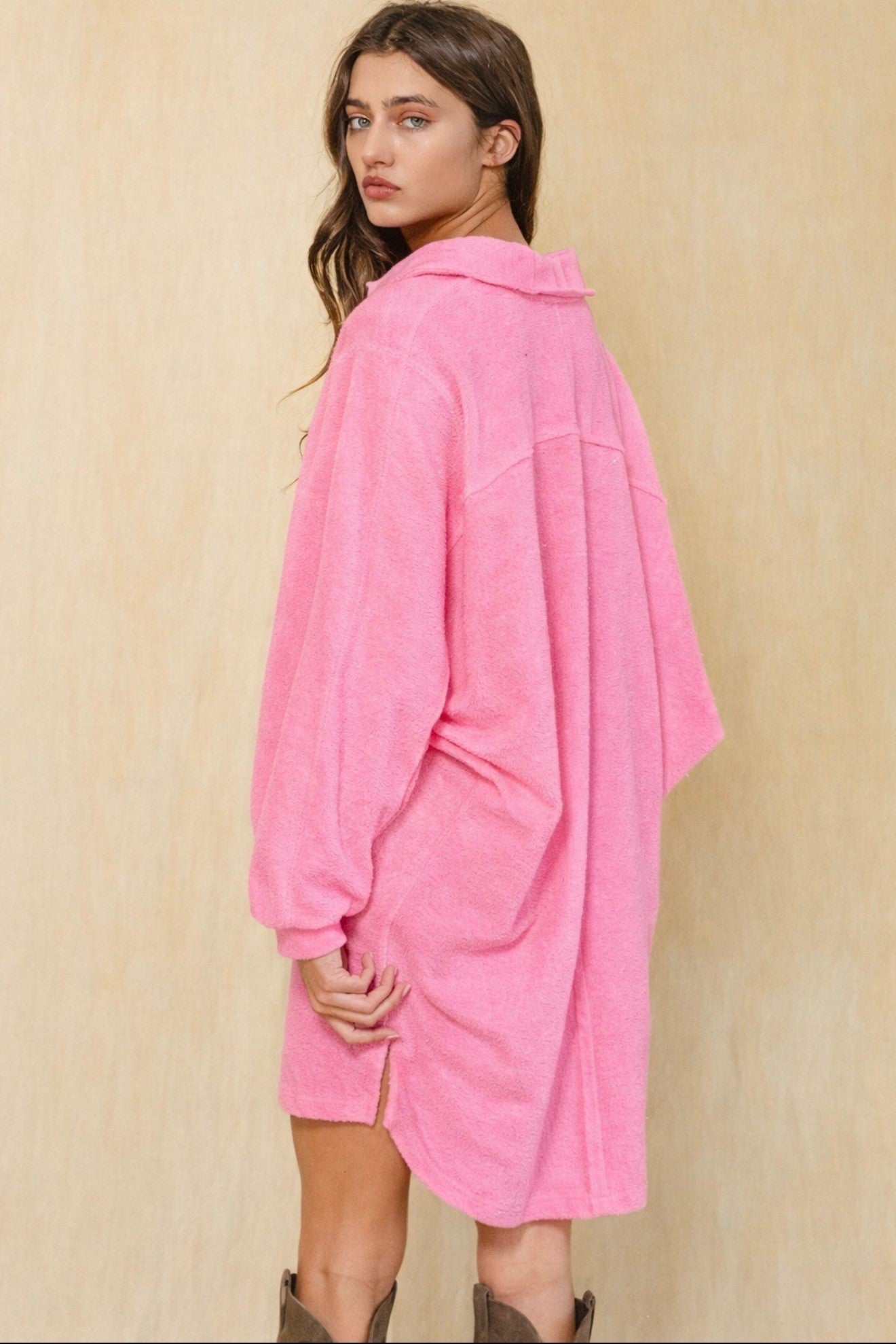 Reversed Terry Dress