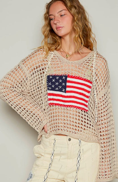 Flag Hoodie Sweater