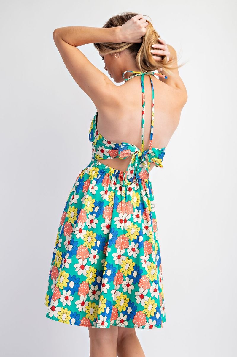 Retro Tie Back Dress