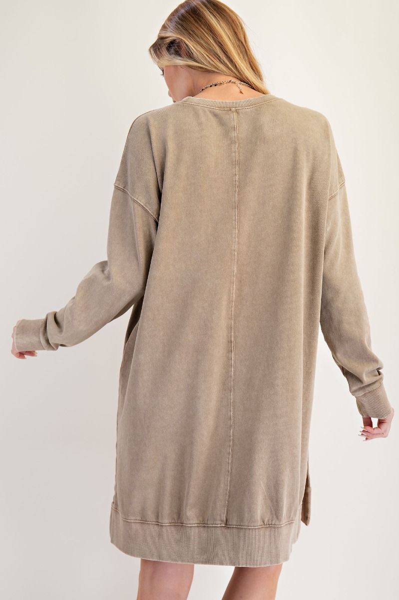 Smiley Washed Terry Dress