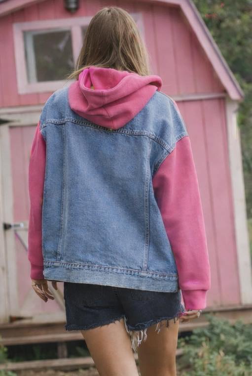 Star Denim Hoodie