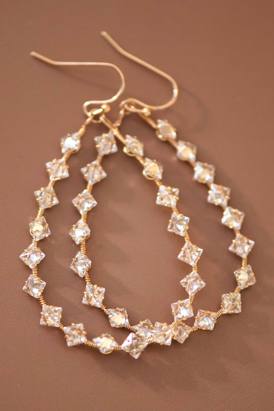Crystal Teardrop Earring