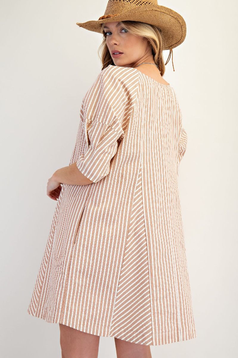 Toffee Poplin Dress
