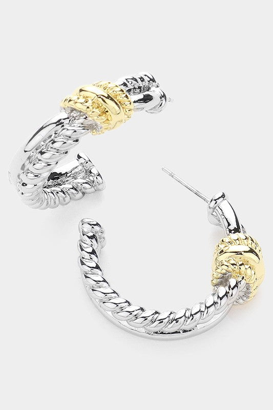 Two Tone knot hoop