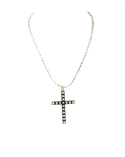 Western Bubble Cross Necklace