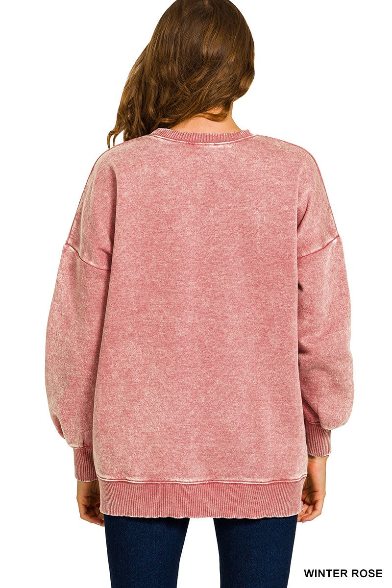 Acid Wash Crewneck