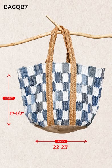 Woven Denim Tote