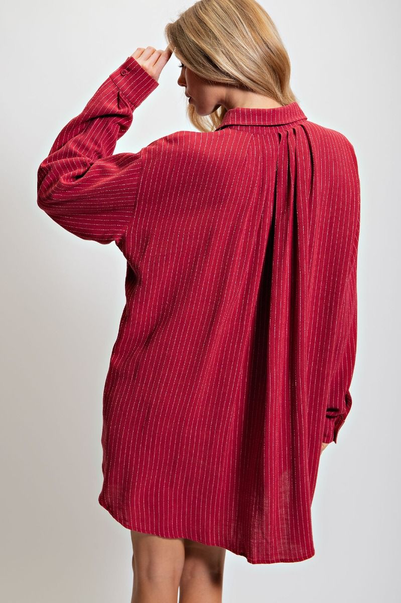 Pin Striped Shirt Dress