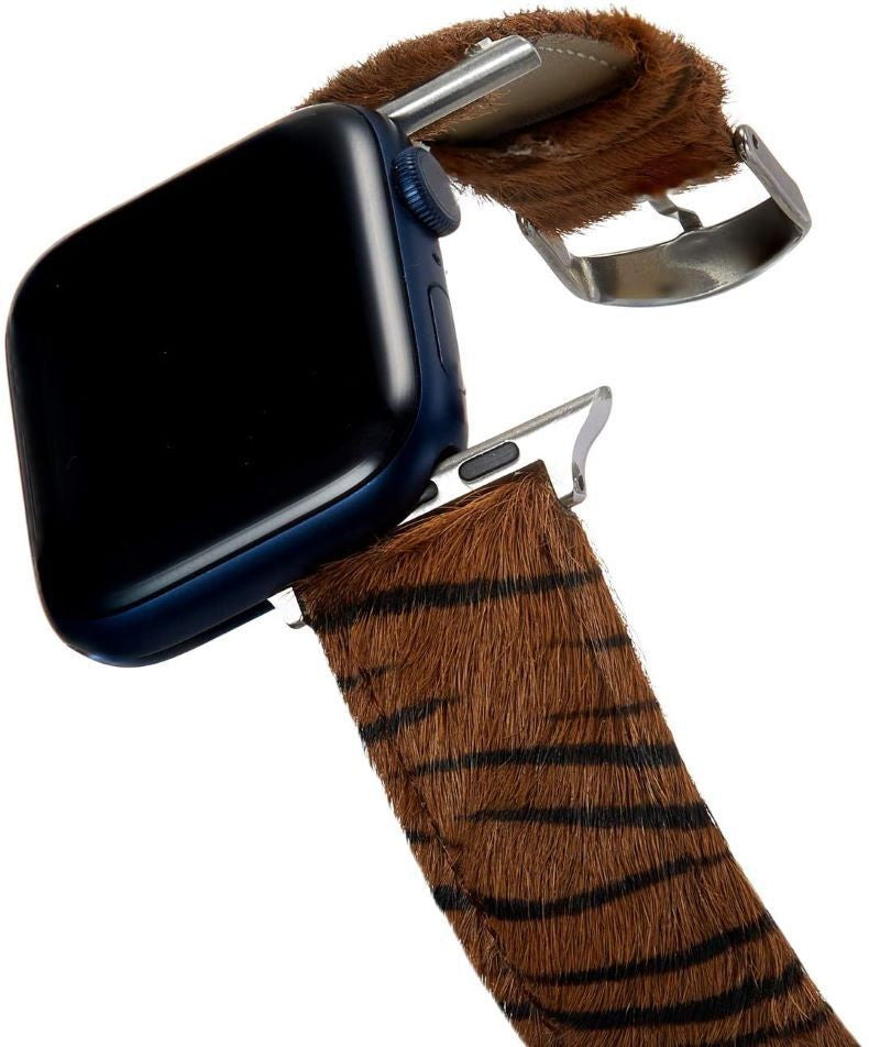 Genuine Leather Zebra Print Apple Watch Band