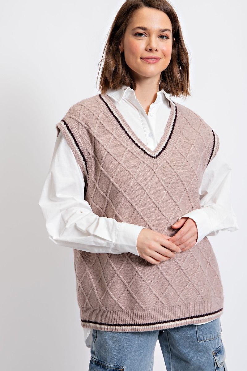 Mauve Sweater Vest