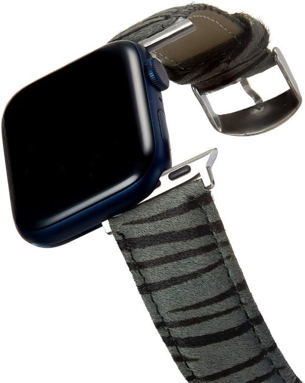 Genuine Leather Zebra Print Apple Watch Band