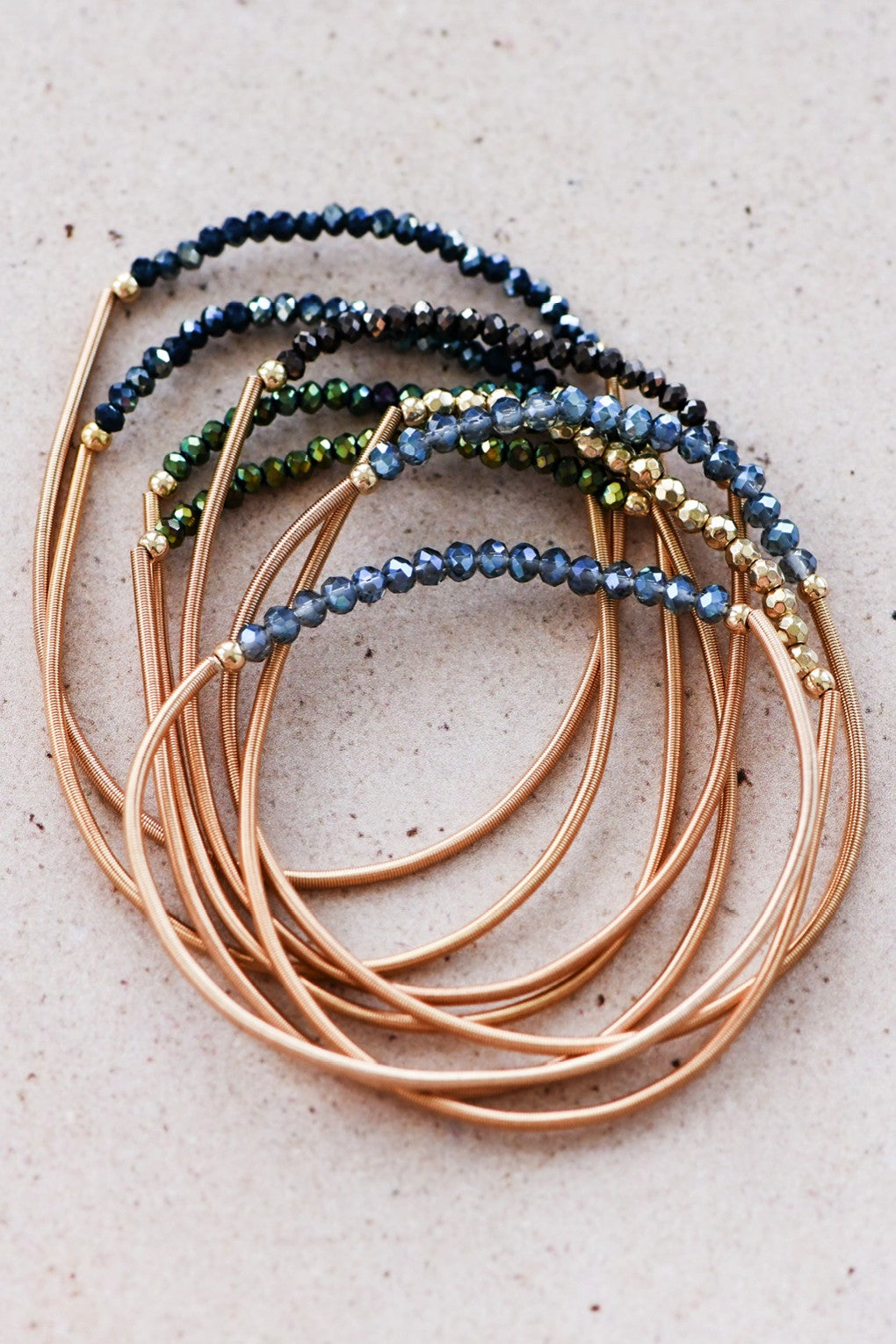 Beaded Guitar String Bracelet Stack