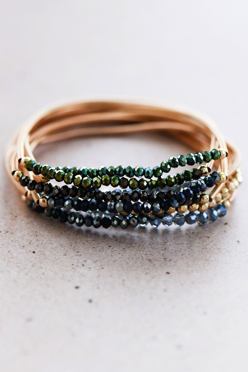 Beaded Guitar String Bracelet Stack