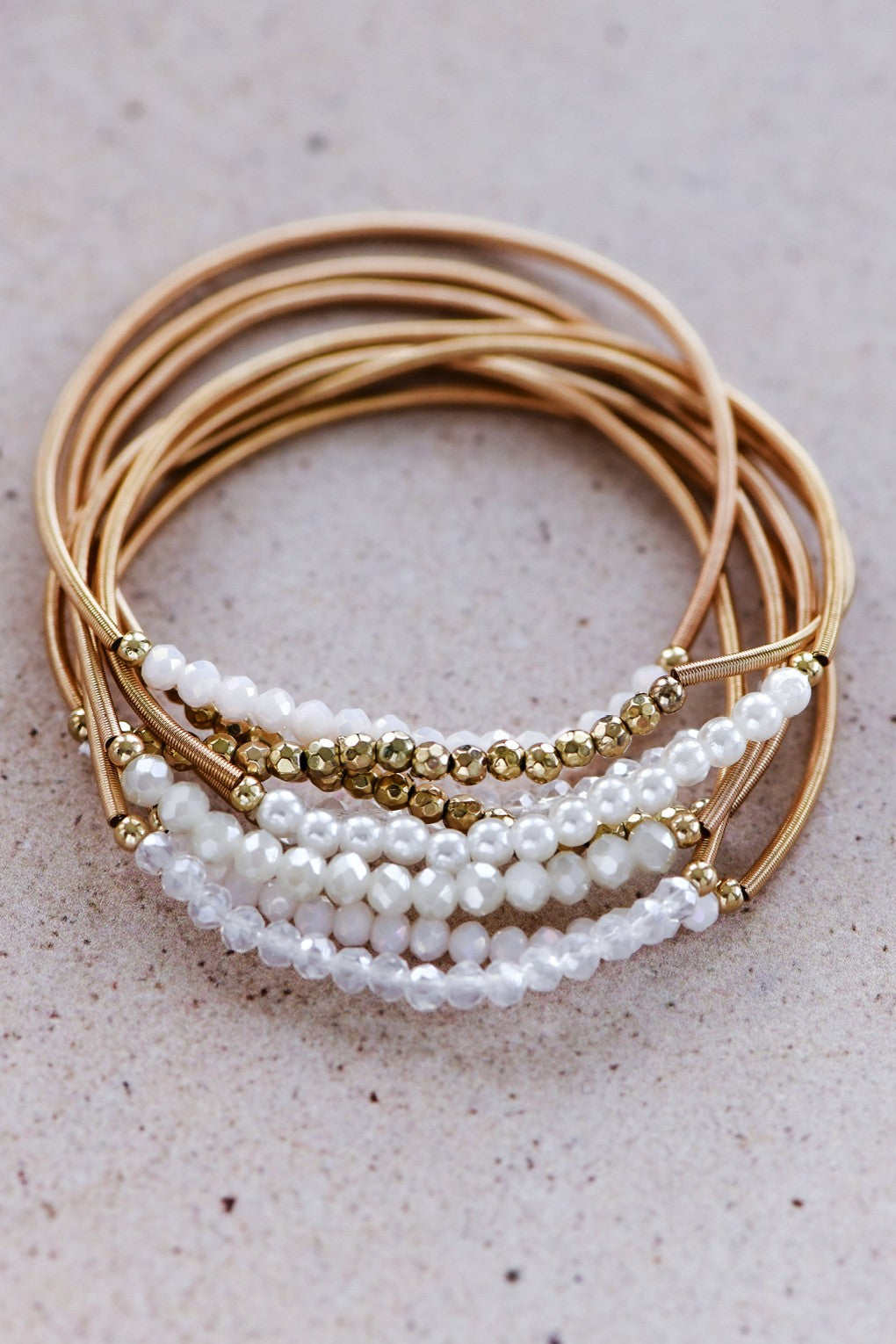 Beaded Guitar String Bracelet Stack